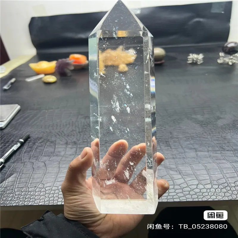 

Big size Clear Melting Stone Quartz Obelisk Crystal Wand Point Healing Fengshui for home decoration quartz point healing crystal