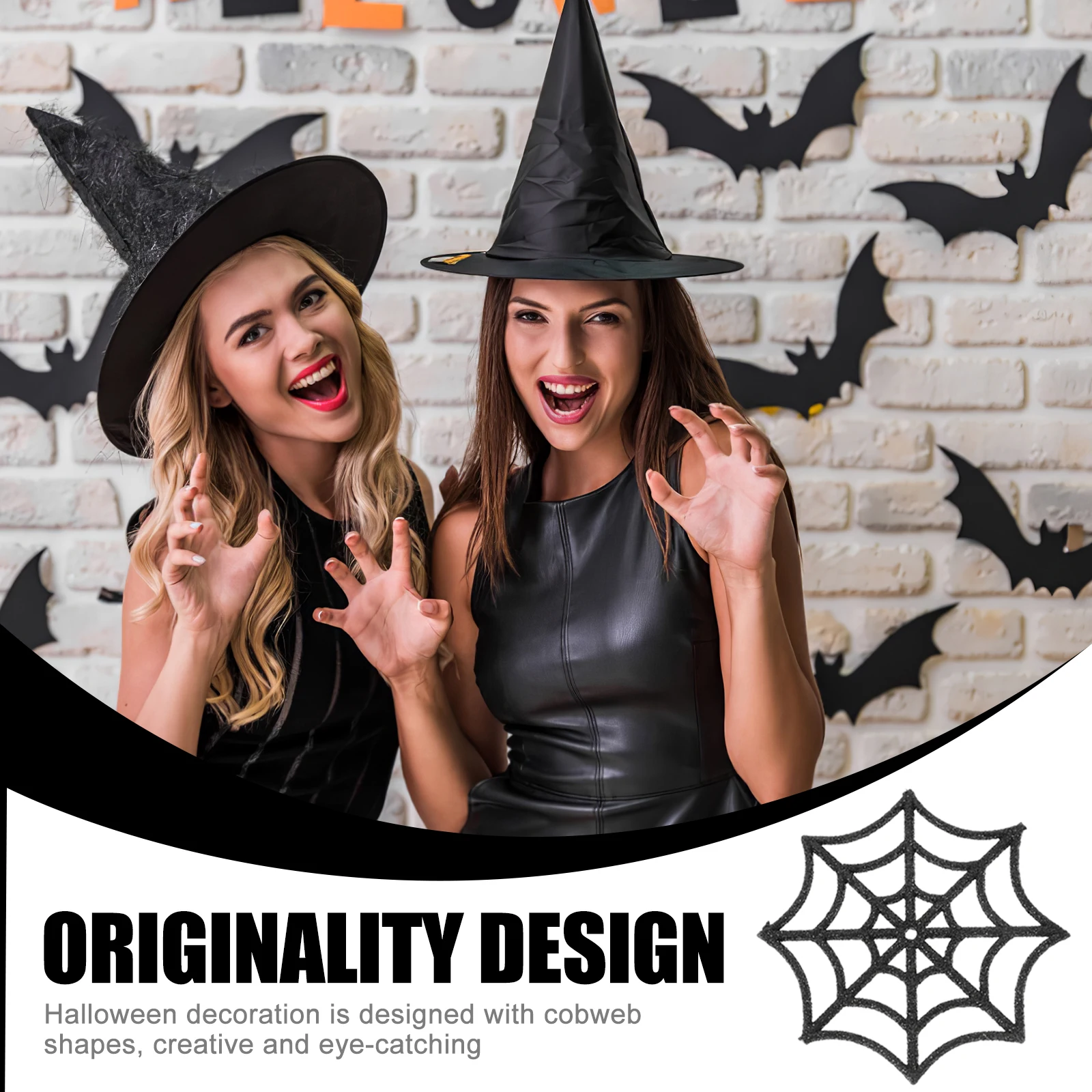 

10Pcs Plastic Halloween Spider Web Cobweb Decoration Durable Halloween Party Haunted House Props Plastic Spider Web