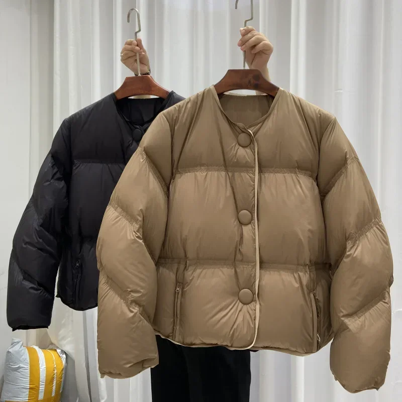 

2025 Autumn/Winter New Fashion Women's Down Jacket Round Neck Commuter Lightweight Leisure Down Jacket