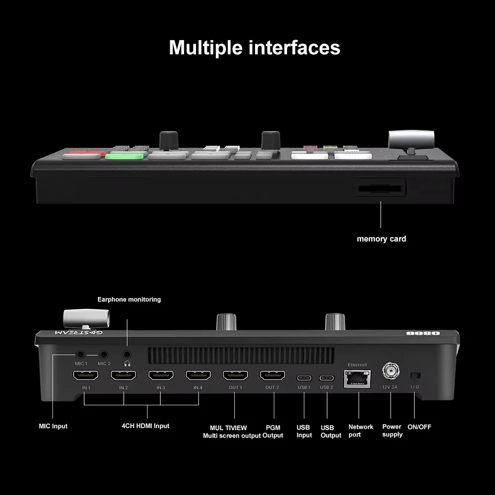 OSEE new Gostream Deck 4K 4ch HDMI + AUX Input Live Video Switcher