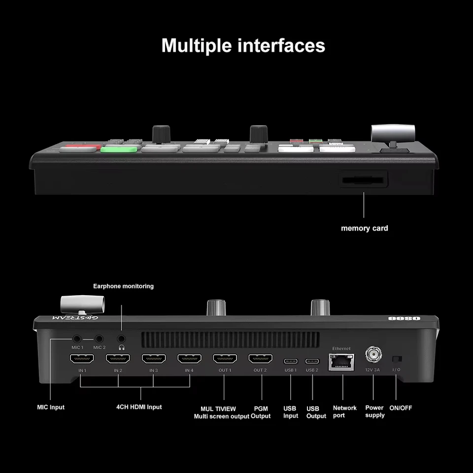 OSEE new Gostream Deck 4K 4ch HDMI + AUX Input Live Video Switcher