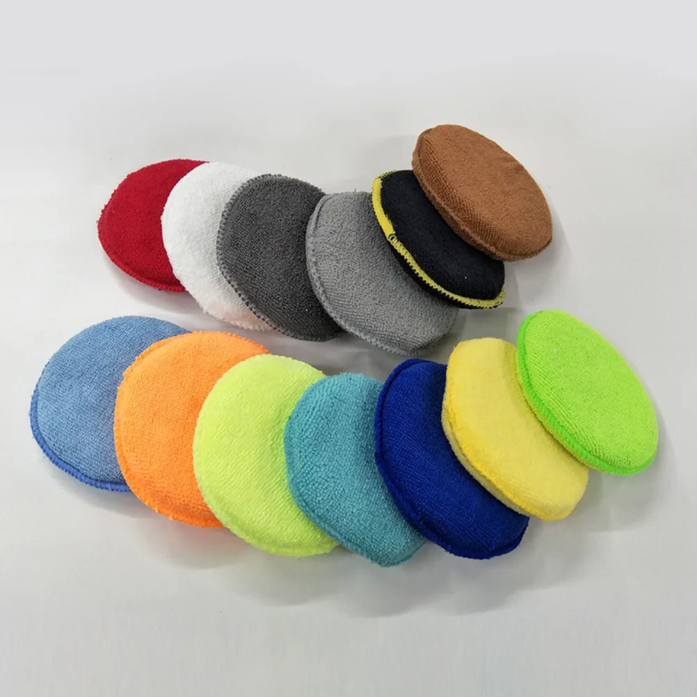 

10 pcs Microfiber Wax Applicator Pads Premium Blended Fiber For Car Polish Wax Application Scratch-Free Interior