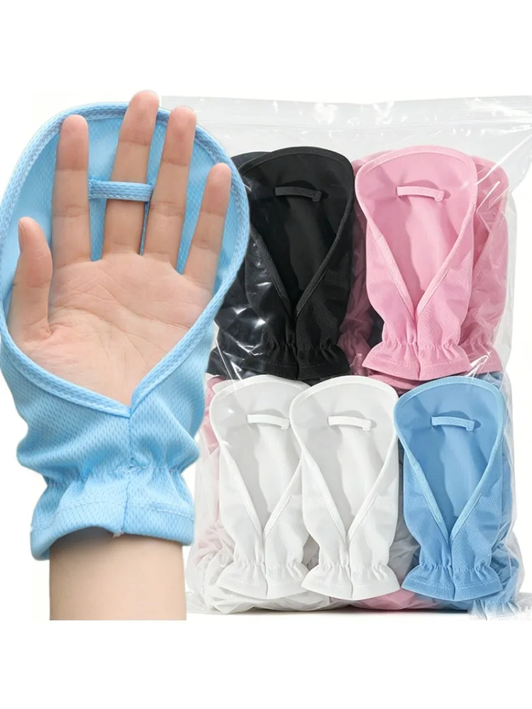 AliExpress NONE 1/2pairs Driving Sun Protection Gloves Women Outdoor Cycling UV Resistant Gloves Breathable Fabric Anti-slip Horseshoe Sleeves
