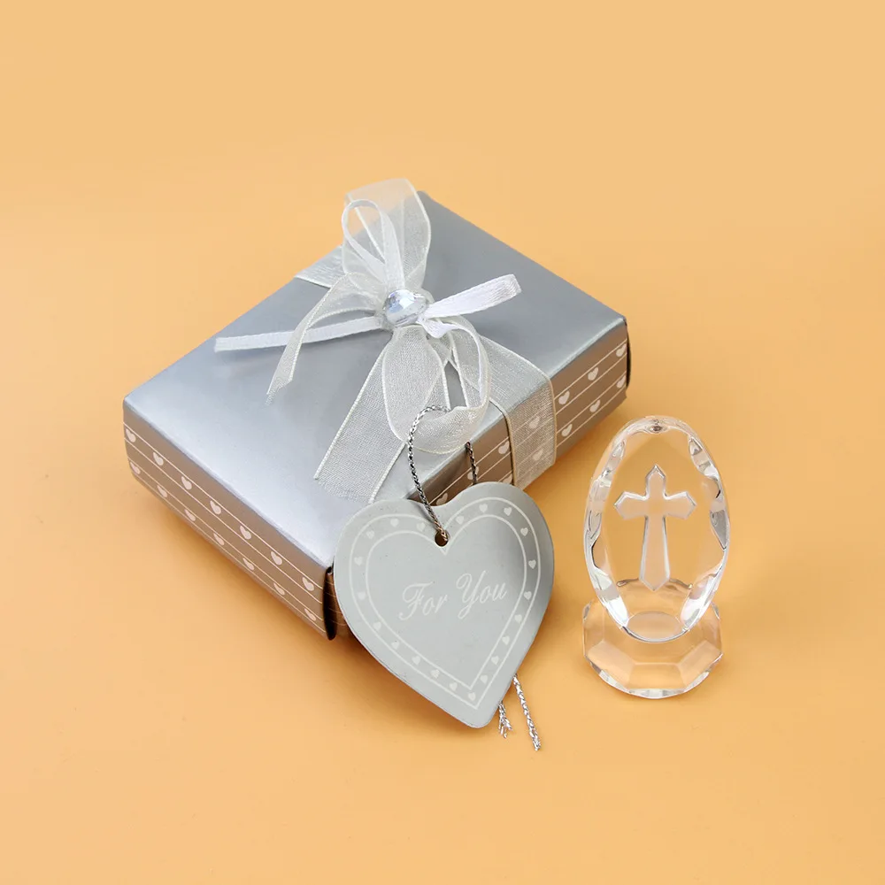 Boxed crystal cross ornaments, small gifts for weddings, birthdays and carnivals, baby full moon gifts, souvenirs to commemorate