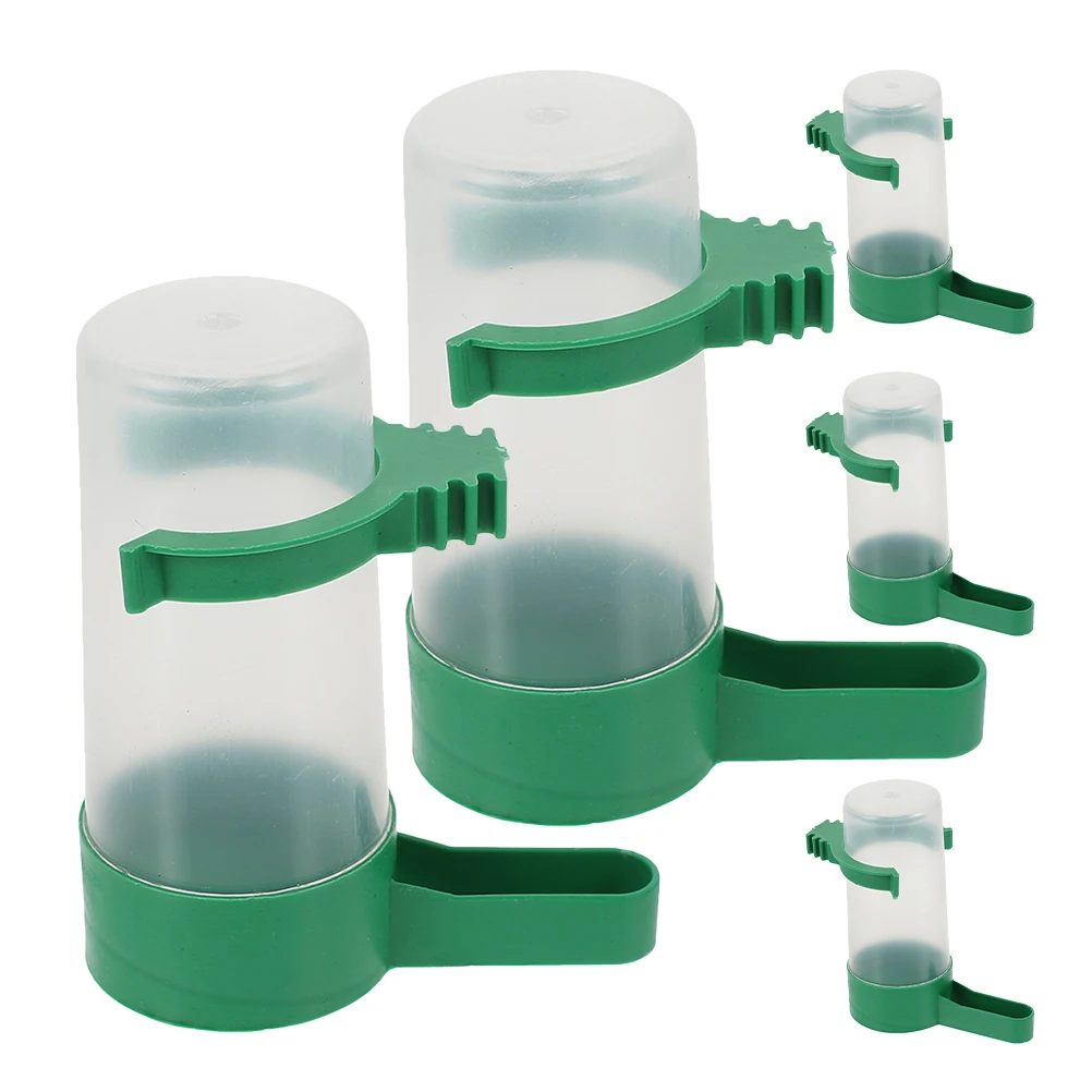 

5pcs Parrot Water Dispenser Automatic Bird Drinking FeederEasy Install Small Size Cage Supplies Bird Waterer For Birds Pet