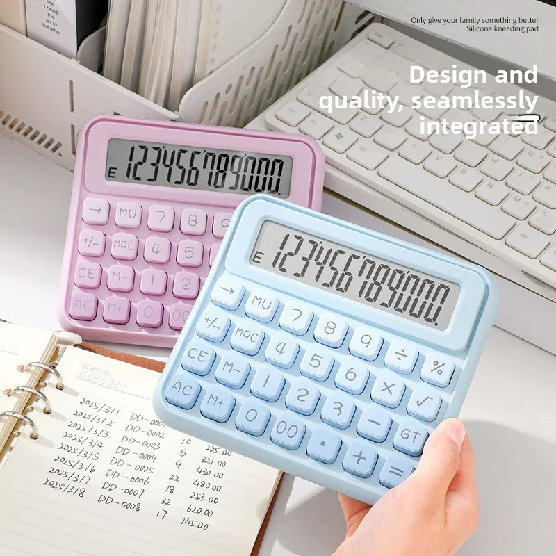 Cube Sugar Voice Calculator with Tilted Keyboard, for Financial & Office Use, High-Aesthetic Design, Suitable for Students