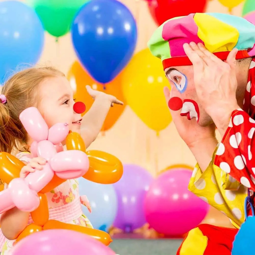 1–200 Stück weiche Schaumstoff-Zirkus-Clown-Nase, wiederverwendbare rote Schwammbälle für rote Nase, Tag, Party, Dekoration, Zubehör, Halloween-Requisiten – Detail 1