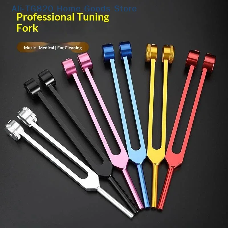 [TG820]Healing Chakra 128 Hz Tuning Fork Set Sound Therapy Aluminium Alloy Bio-Acoustic Tuning Fork Portable Colorful