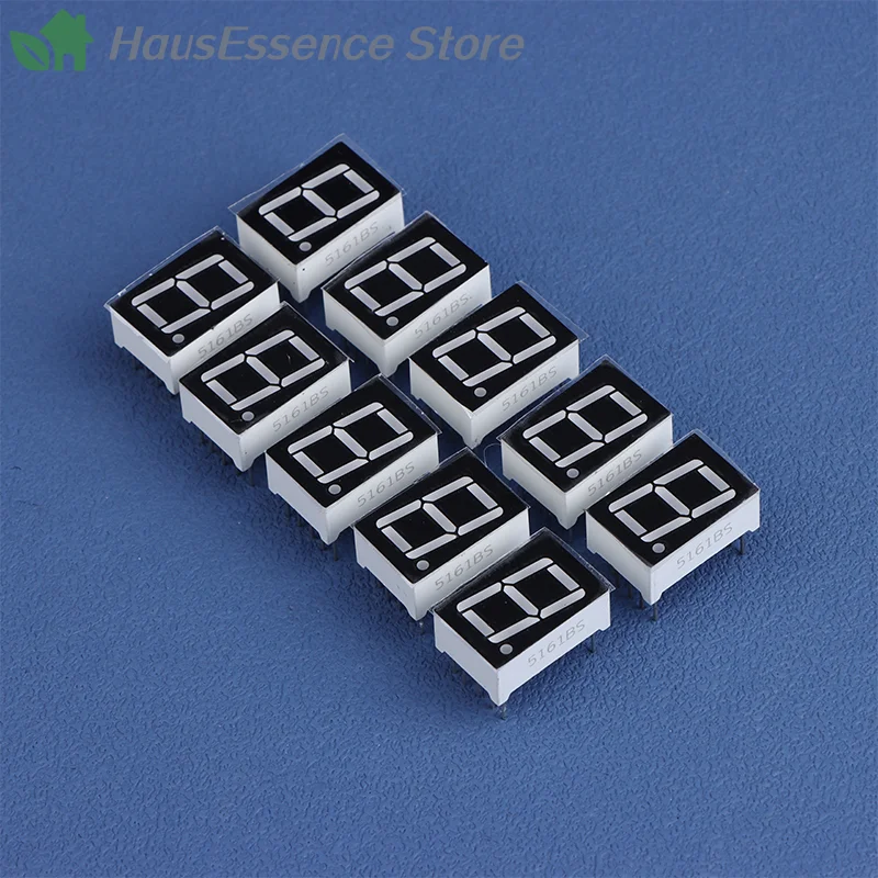 ※10Pcs Digital Tube Common AnodeCathode 0.56 Inch 10Pins 5161AS 5161BS 1 Bit Digit 7 Segment Red LED Display Digitron