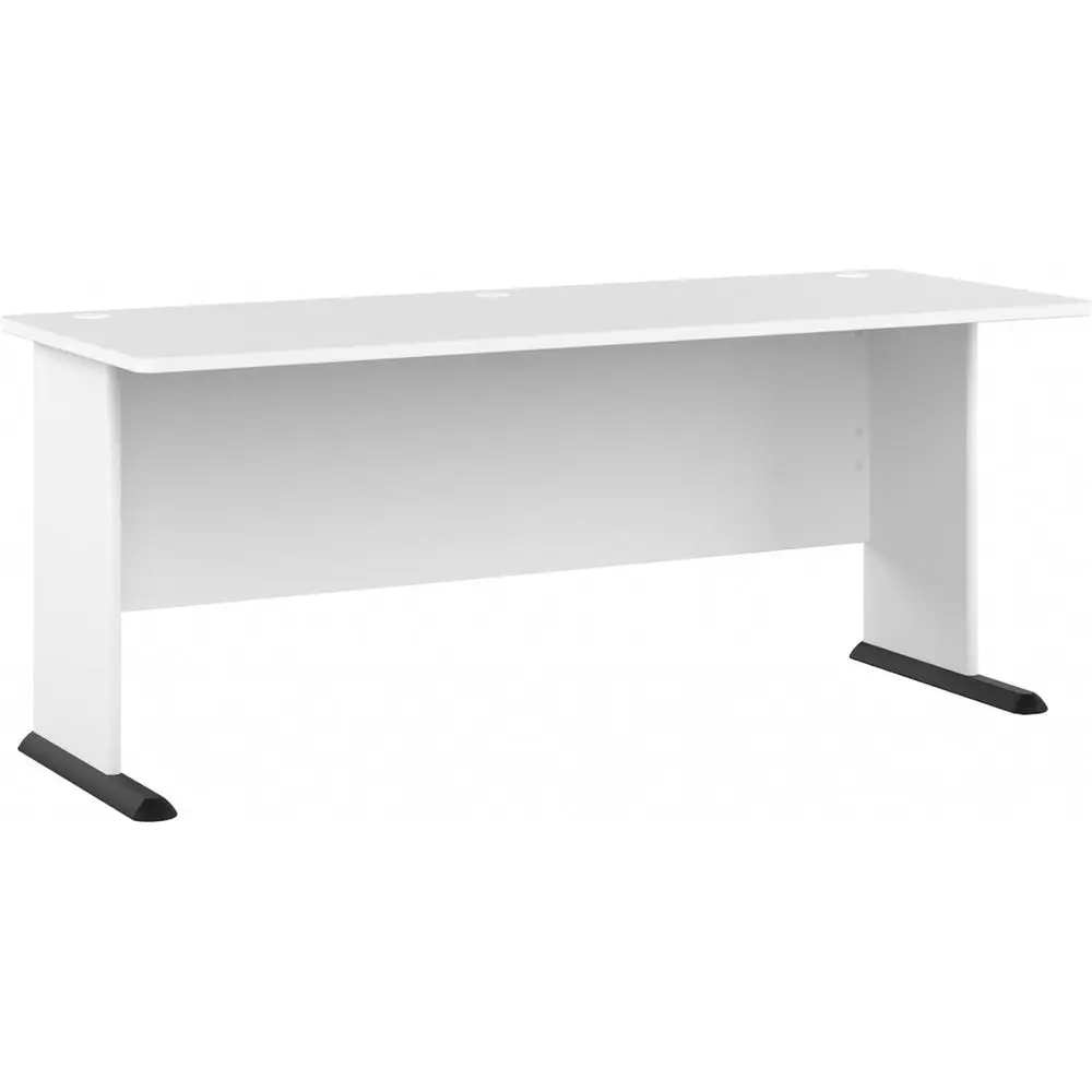 

White 72 Bush Business Furniture Studio A Computer Desk: Versatile Gaming & Home Office Workstation