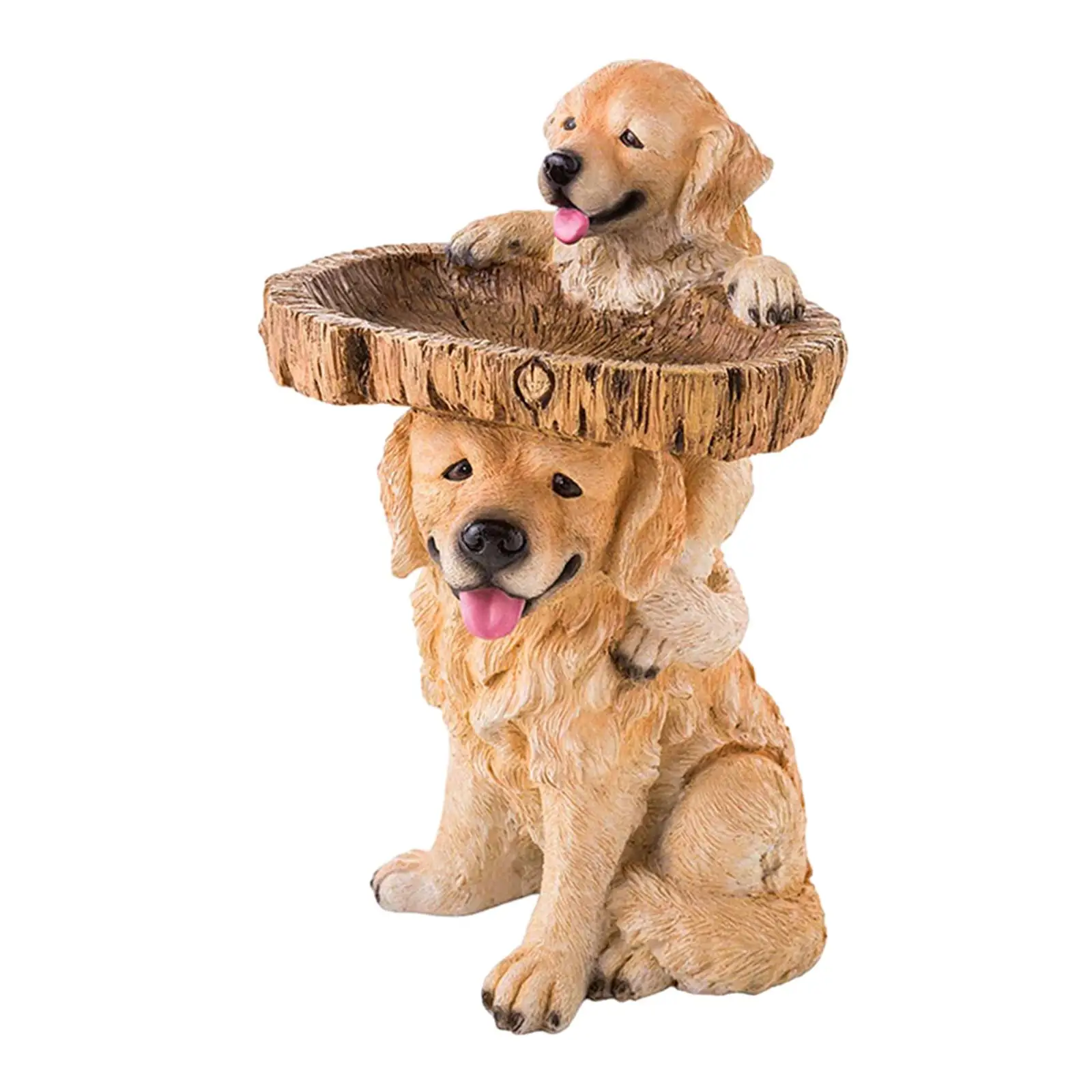 Dog Statue Figurine Feeding Station Resin Feeder Garden Bird Bath Bowl for Park Housewarming Backyard Porch Attracting Birds Dog Statue Figurine Feeding Station Resin Feeder Garden Bird Bath Bowl for Park Housewarming Backyard Porch Attracting Birds