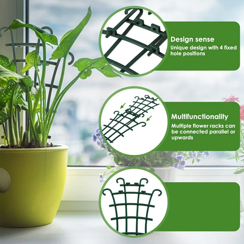 BAAG-حامل تسلق نباتات الحديقة، حامل خضروات بوعاء، أوتاد دعم الخضروات القابلة لإعادة الاستخدام، قفص بوتينغ للنباتات المزخرفة