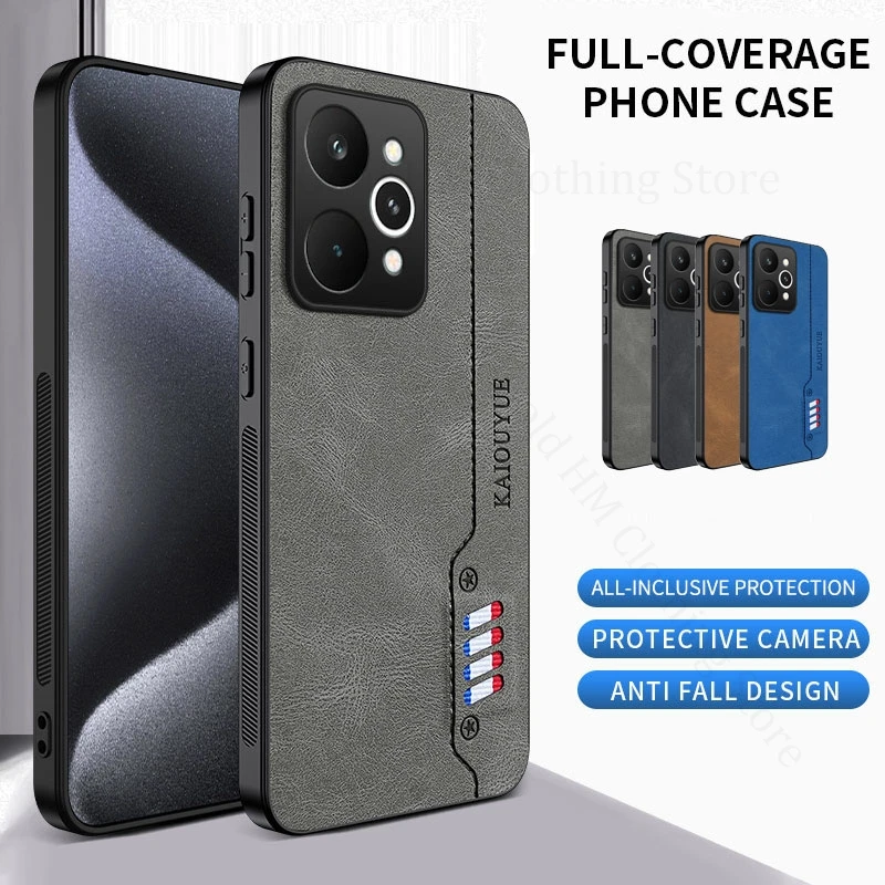 

For Realme 15 Pro 5G Luxury Nappa Leather Phone Case For Realme 15 5G Soft Silicone Phone Bumper Cover For Oppo Realme 15 Pro 5G