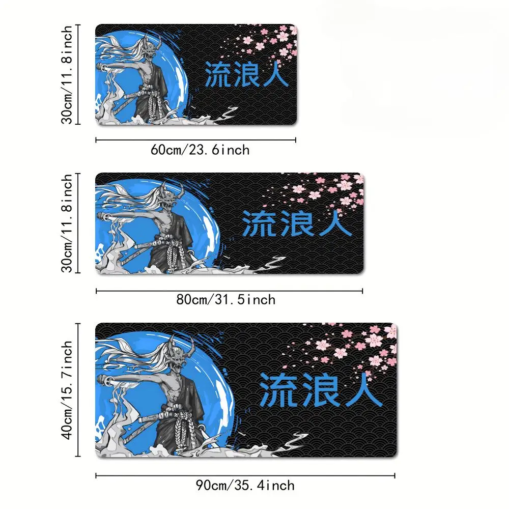 Ukiyo-e самурай вишневый цвет иллюстрация коврик для мыши настольный коврик игровые коврики противоскользящие прочные настольные аксессуары клавиатура настольный коврик