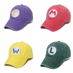 Anime game Super Luigi Brothers Cosplay Canvas Hat Sunscreen Sunshade Hat Duck Tongue Hat Baseball Cap