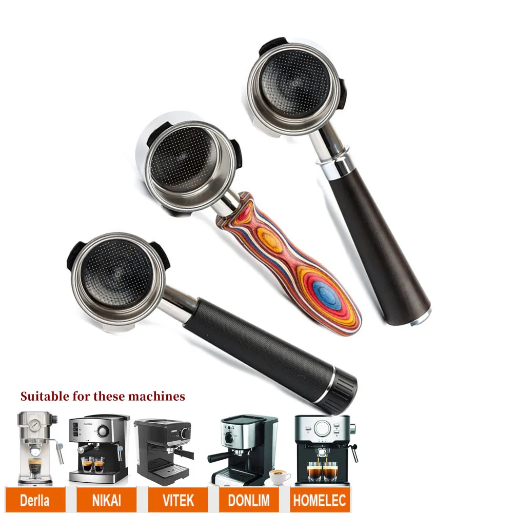 

51mm Coffee Bottomless Portafilter For Homix H11 Oster Cecotec Hibrew With Filter Basket Espresso Machine Accessory Barista Tool