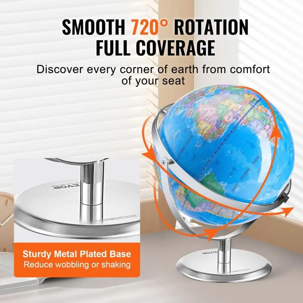 Educational Interactive Talking Globe for kids with Smart Pen LED Night Light USB Learning Gift for children