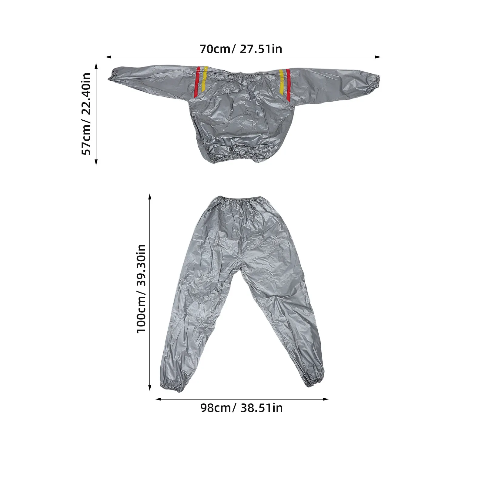 1Set Sauna Sweat Suit Women Fitness Tracksuit Full Body Workout Sweat Set Gym Exercise Fat Burning Sauna Suit Men - view 3