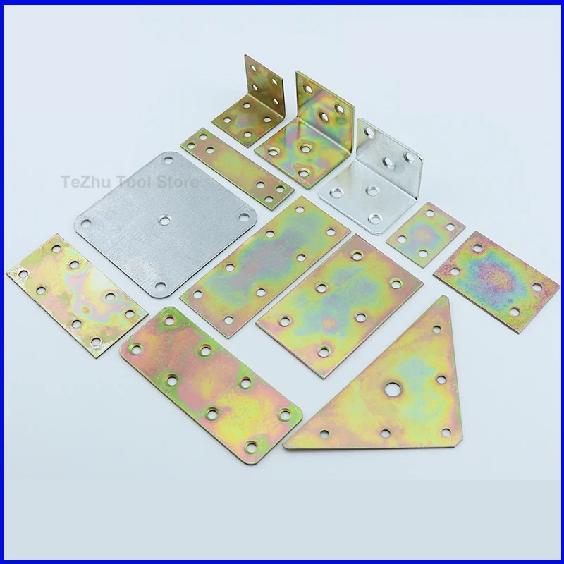 Iron Angle Code 90 Degrees Right Angle Fixed Bracket Furniture Connectors Fixing Bracket Iron Plate