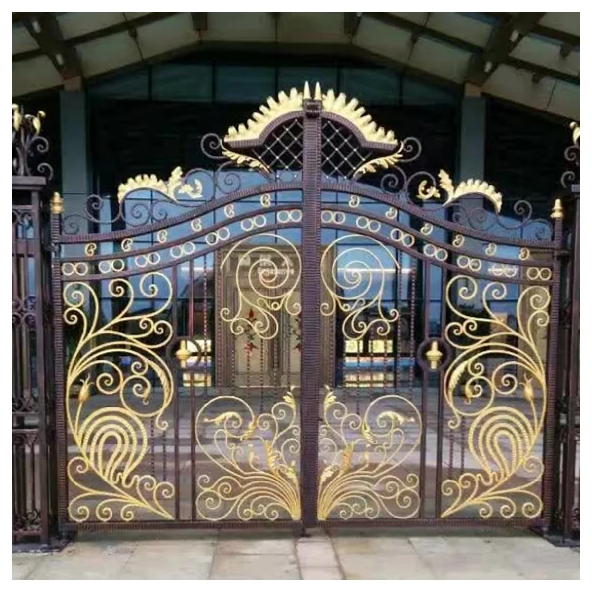 Home Garden Security Grill Design Iron Gate - Sliding & Swing Driveway Main Wrought Iron Gates