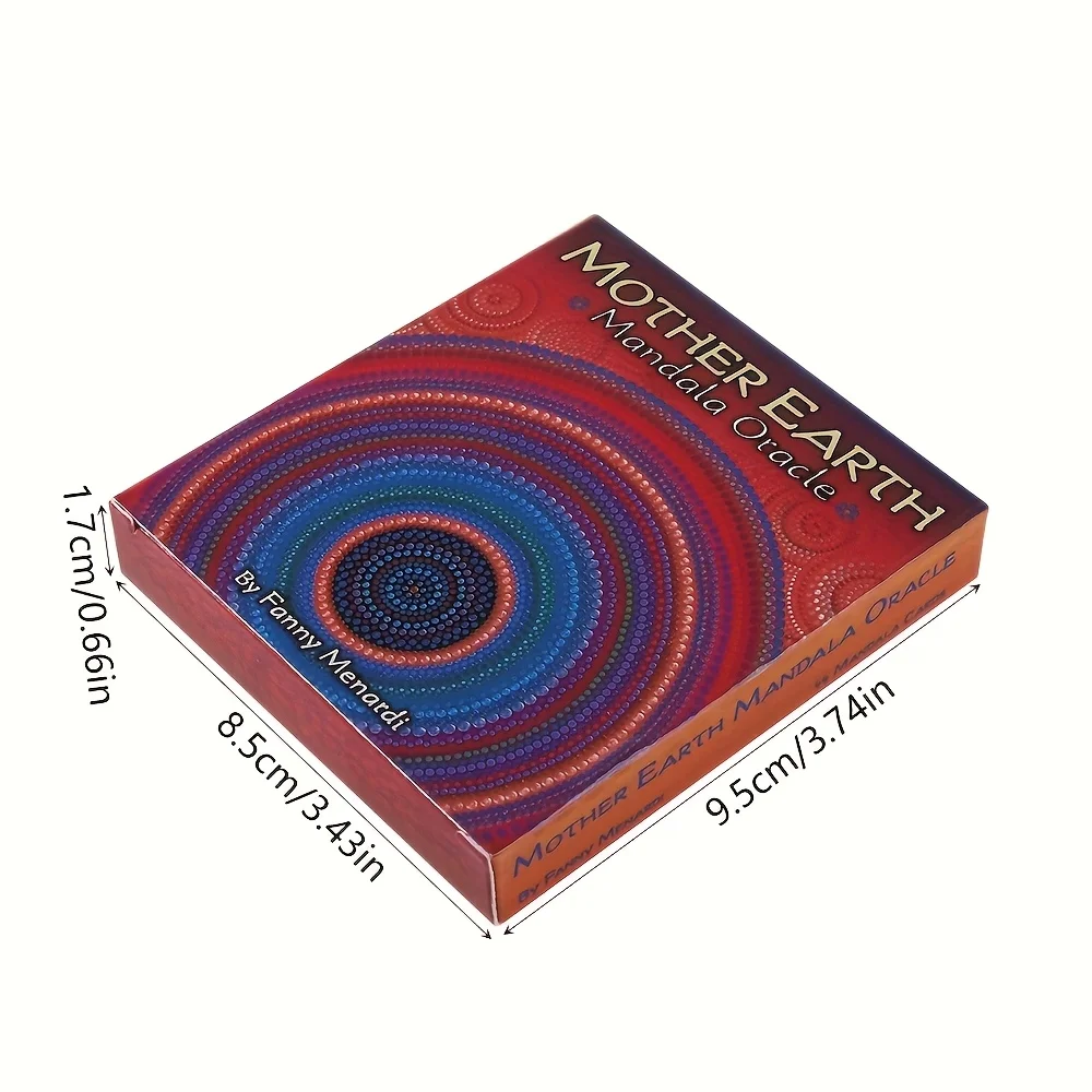 アースマザー マンダラ オラクル カード デッキ、44 タロット カード 英語版 ボードゲーム、占い、占いカードゲーム