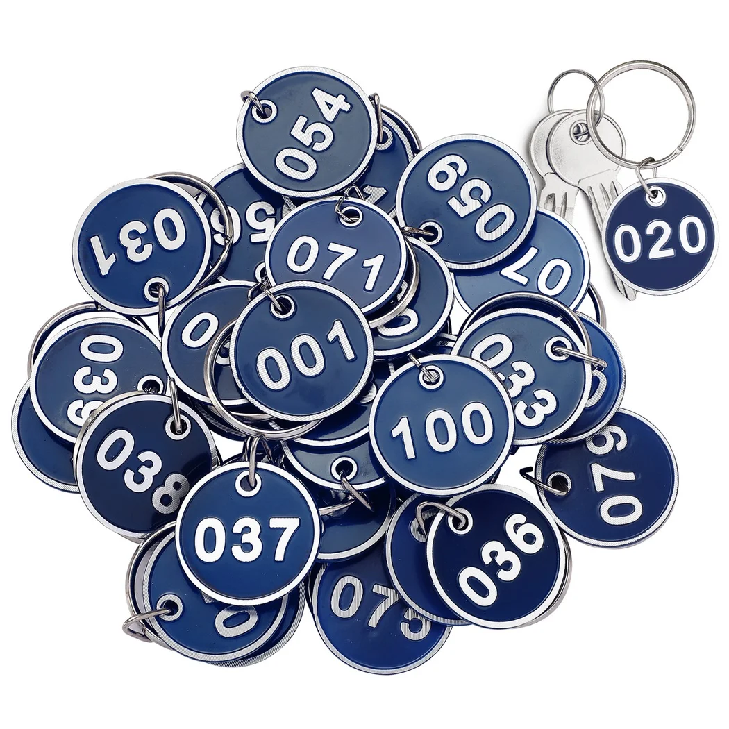 100Pcs Numbered Tags Number Stamping Number Tags Labels For Classification Round Metal Numbered Marking Identification Hang Tags