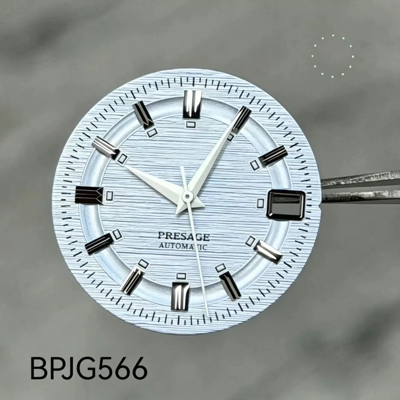  28.5mm  NH35 S logo presage dial groove green and low night light macaron color suitable for NH35 Movement Girl’s watch parts