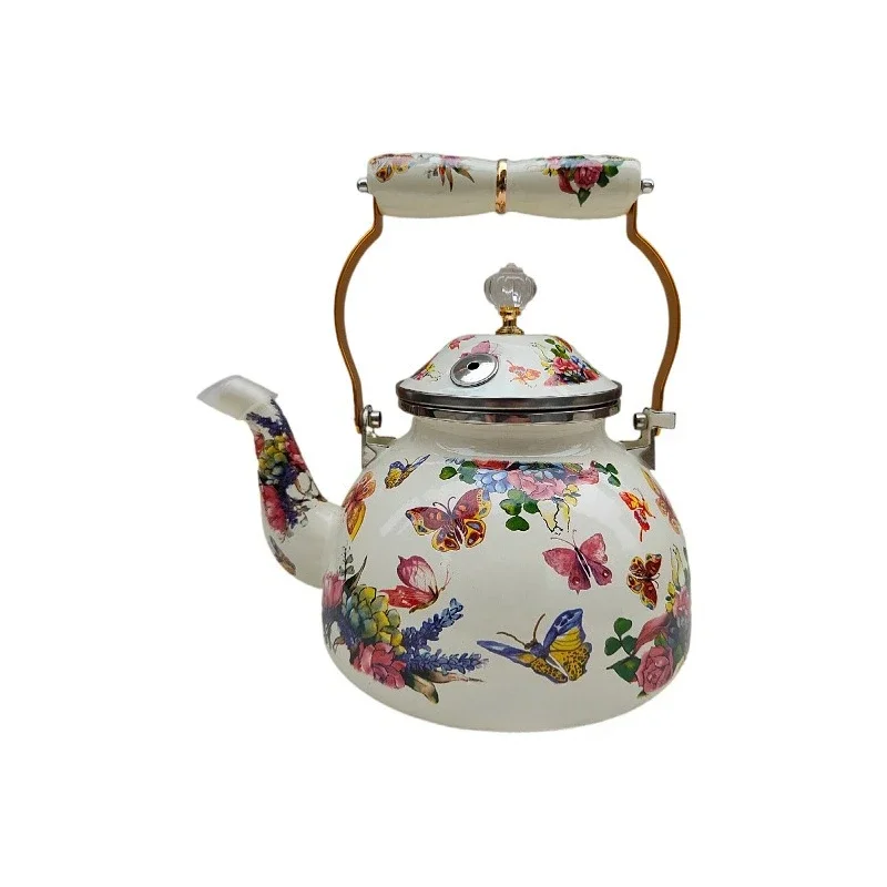 

Thickened enamel whistle, kettle boiling water will call the pot, household boiled milk tea pot induction gas stove is universal