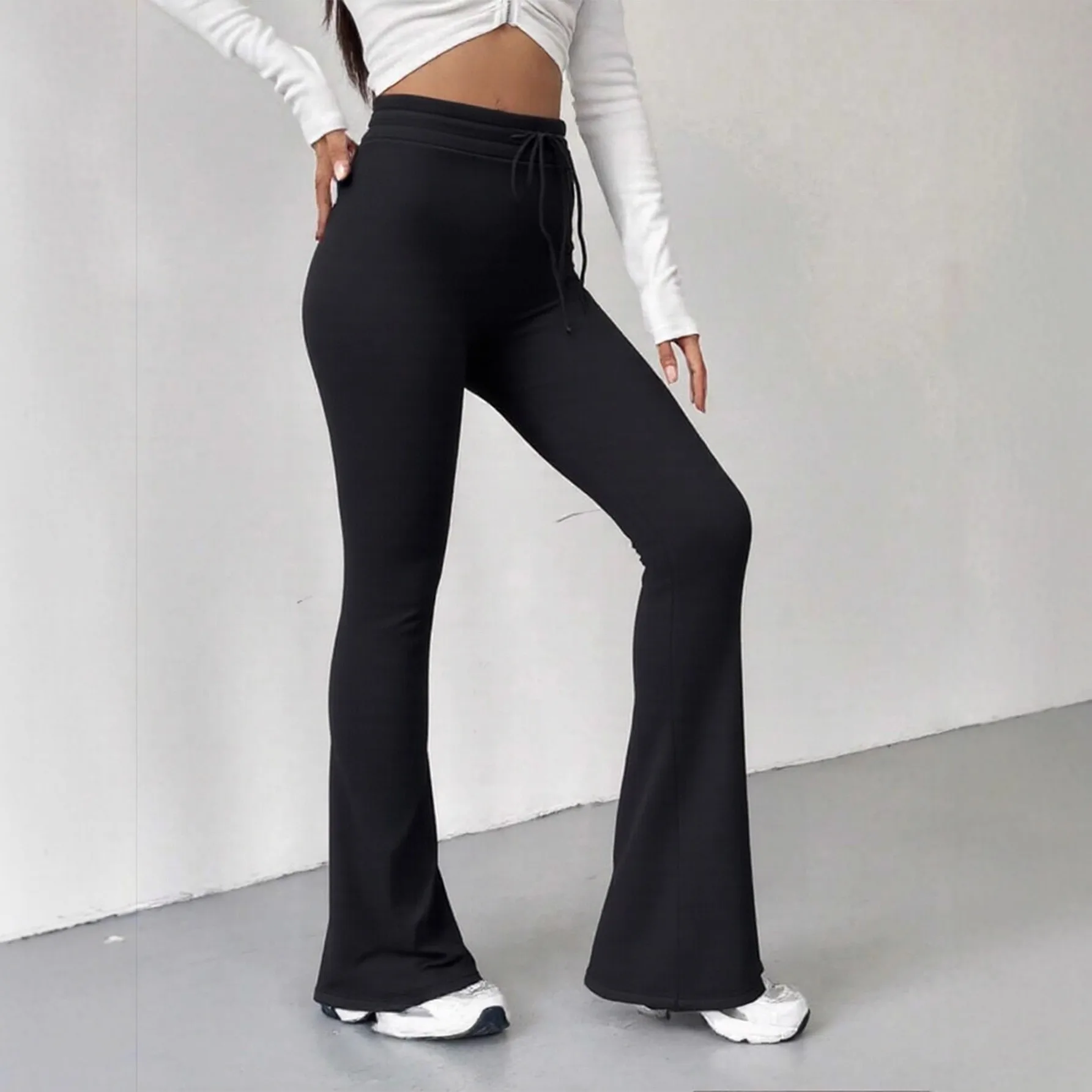 Pantaloni dimagranti a vita alta da donna nuovi alla moda autunno e inverno