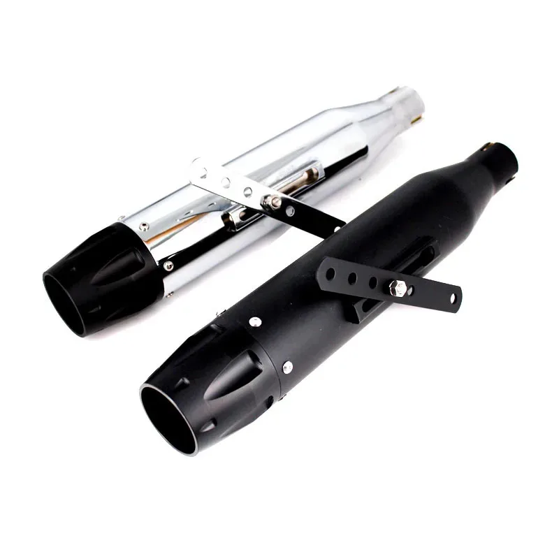 كاتم صوت عادم الدراجة النارية العالمي ريترو عتيق كلاسيكي مطلي بالكهرباء الهروب موتو لـ cg125 sr400 cb500 vt500 CM300 500 Cafe