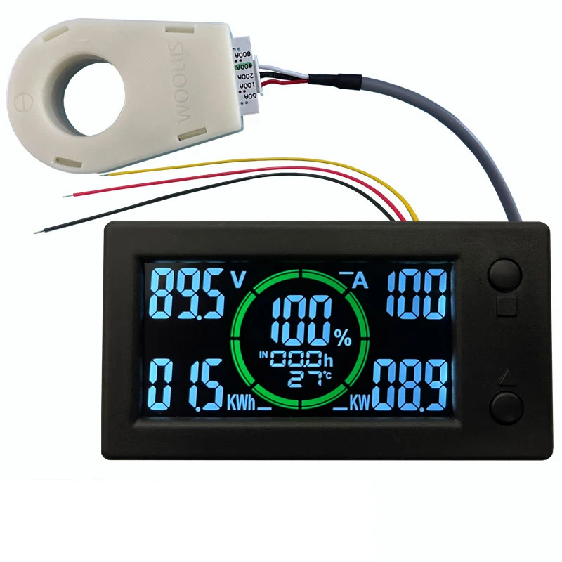 Battery Monitor DC 5-120V 100A 200A 400A Lifepo4 lead-acid Li-ion lithium capacity power display 12V 24V 36V 48V 60V 72V METER