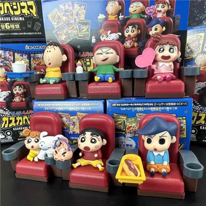 

RE-MENT карандаш ШинЧан аниме фигурки кинотеатр миниатюрная сцена слепая коробка игрушки модель коллекция украшения подарки для детей