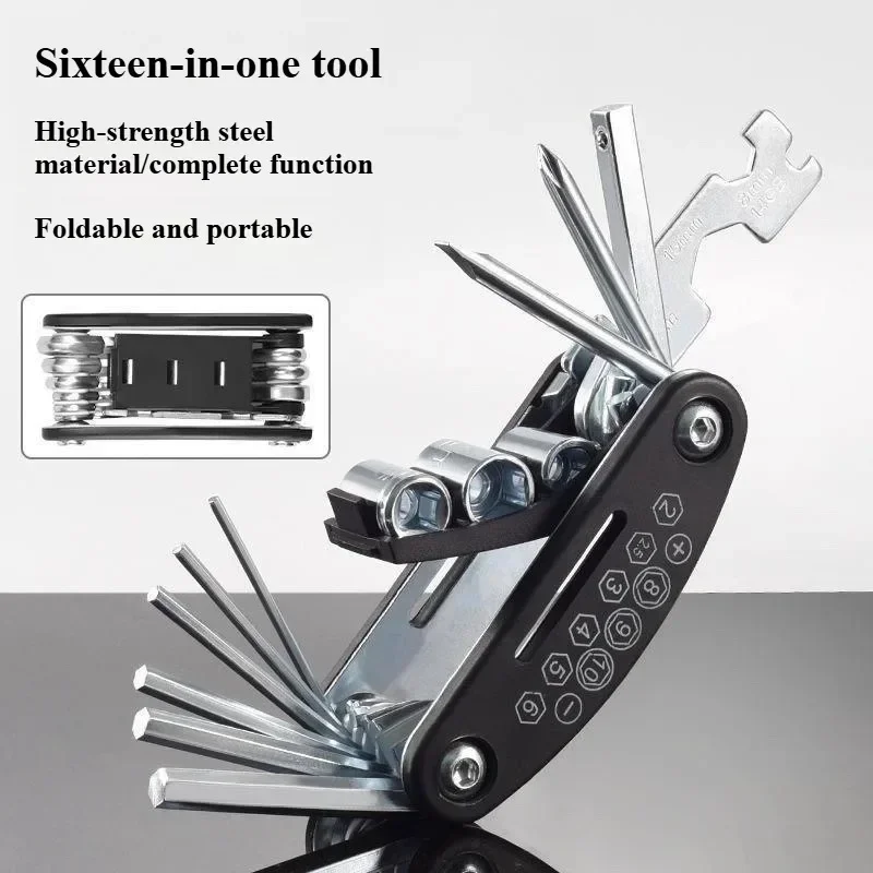 Bicycle Repair Tools Kit Bike Accessories Multi Tool Set With Pump Tire Patch Portable Mountain Road BikeTire Auto Tool Set