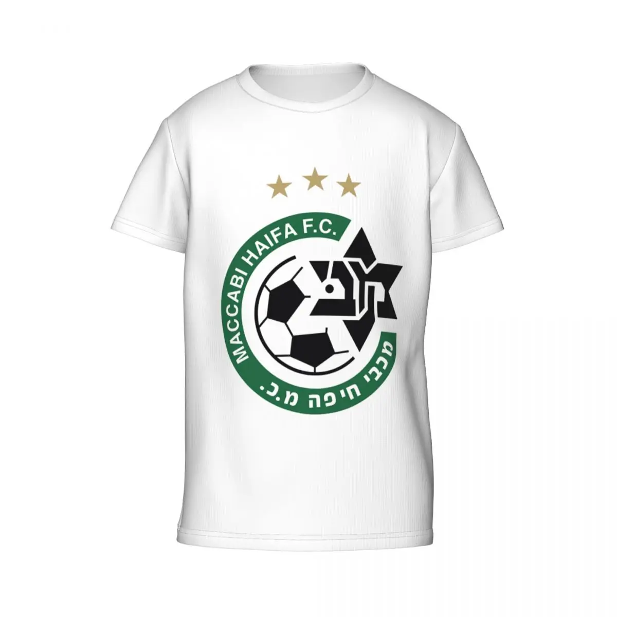 Israel MHFC Maccabi - Haifa T Shirt - Short Sleeve Crew Neck Soft Fitted Tee Shirts for Teen Girl & Boy