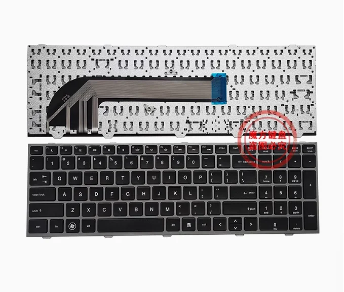 laptop Keyboard for HP probook 4540 4540S 4545 4545S US Laptop Keyboard with Silver frame NEW