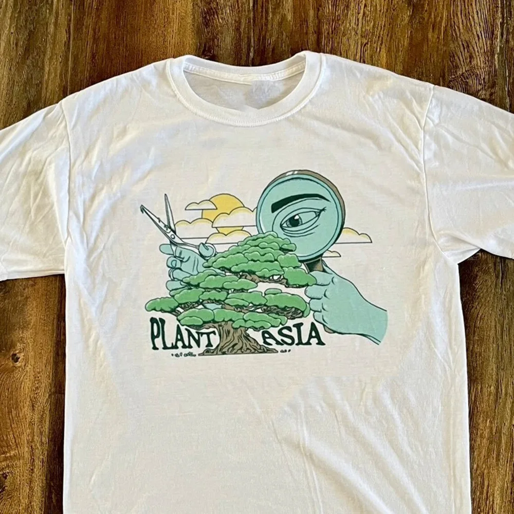 Mort Garson Mother Earth's Plantasia Cotton Unisex T-Shirt Full Size   Tees Y2K tops Unisex Summer Short Sleeve