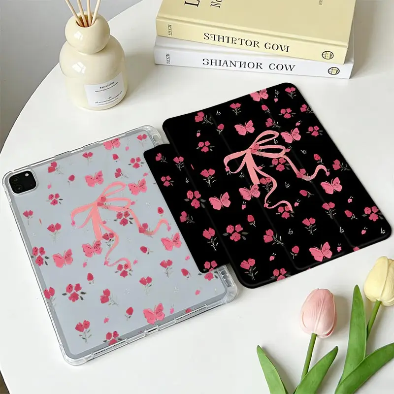 With Pen Holder Tri‑Fold TPU Bumper Case For Xiaomi Pad 7/7Pro 8/8Pro 11.2 Xiaomi Pad 5/5Pro 6/6Pro 11 inch Redmi Pad SE 11