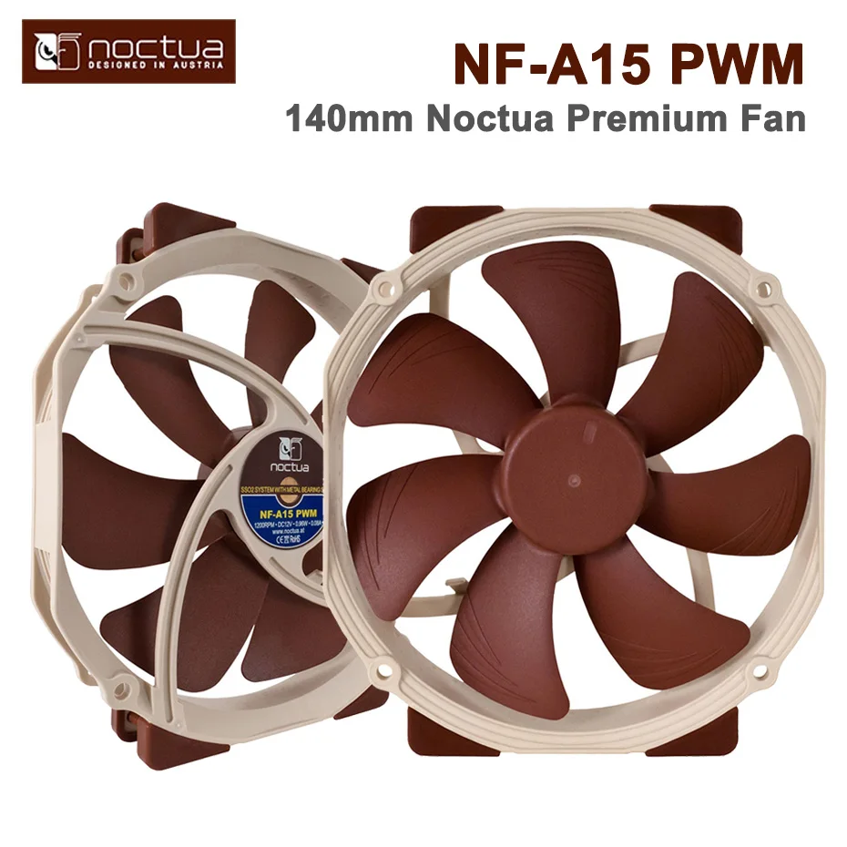 Noctua NF-A15 PWM 15cm Computer Case Cooling Fan 12V/4PIN PWM Quiet 140x150x25mm CPU Cooler Radiator Fans