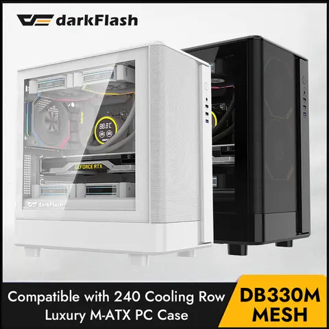 Darkflash DB330M 메쉬 PC 컴퓨터 케이스 Gabinete 게이머 USB 3.0 지원 240 수냉 미니 Matx ITX Diy 게임용 컴퓨터 케이스