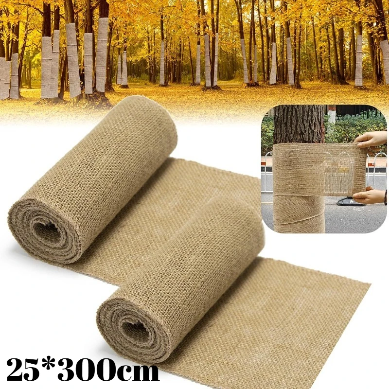 1-4PCS 25cm x 300cm Winter Plant Frost Protection Wrap Burlap Tree Root Insulation Tape for Fruit Trees Garden Plants