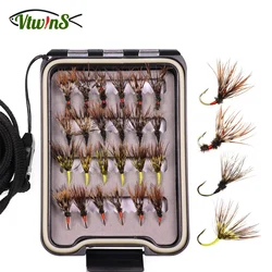 Vtwins Tenkara Flies Sakasa Kebari Style of Fly Fishing Flies For Trout Grayling With Waterproof Fly Box Size 12 Fishing Tackle