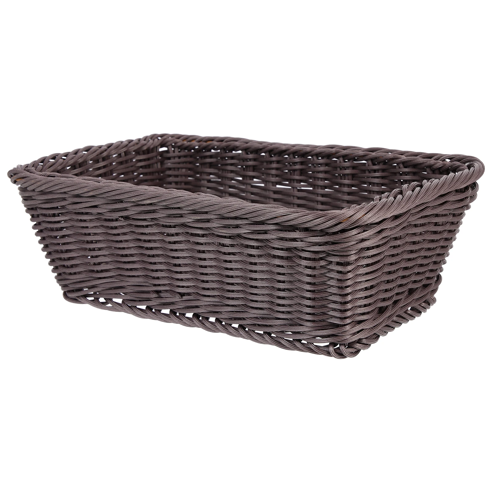 

Woven Bread Basket Plastic Rattan Handwoven Kitchen Multi-purpose Baskets Food Serving Storage Fruit Creative Home Household