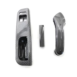 Car Door Interior Panel Window Switch Panel Carbon Fiber Bezel Trim Door Pull Handle For VW Bora Golf 4 MK4 for Jetta 1999-2004