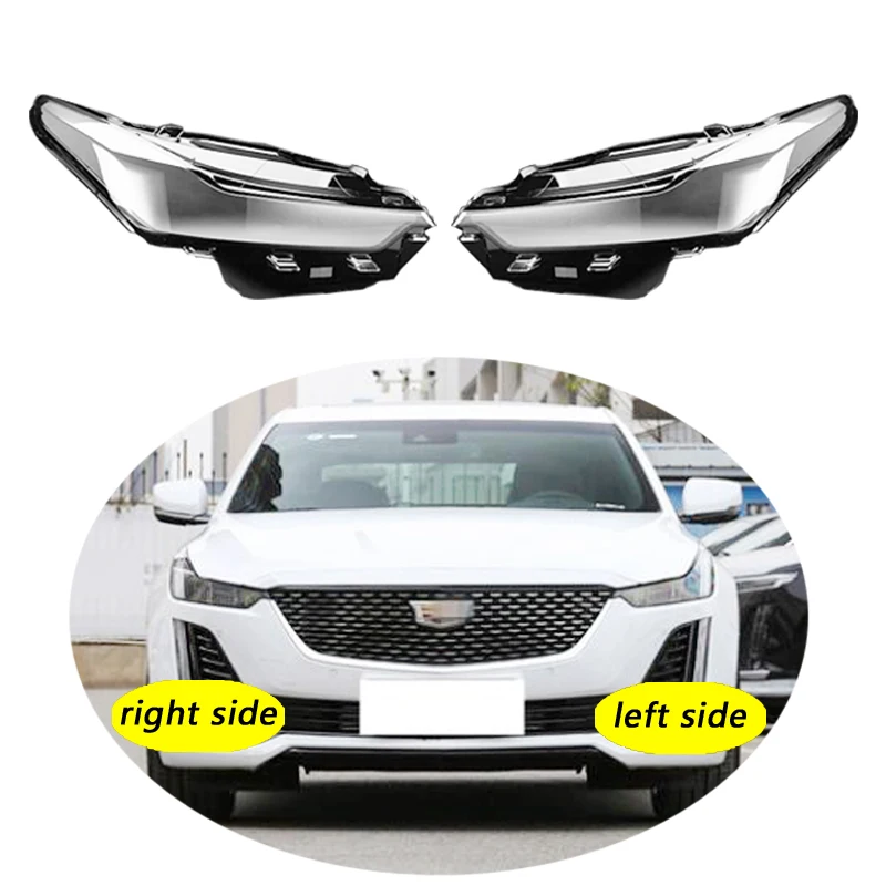 

Use For Cadillac CT5 2020-2022 Transparent Headlamp Cover Lamp Shade Front Headlight Shell Lampshade Lens shell