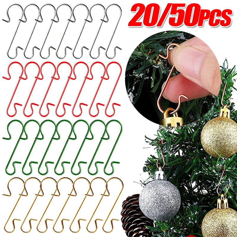 Christmas Ornament S-Shaped Metal Hook Xmas Tree Balls Pendant Hanging Hooks Christmas New Year Party Decorations Supplies