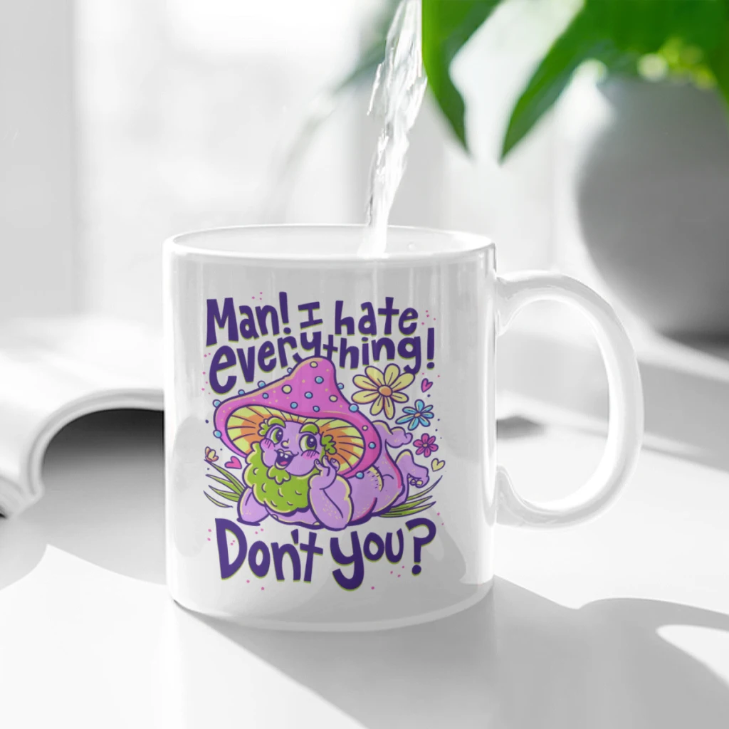 

Man I Hate Everything Dont You Ceramic Cup Coffee Oatmeal Breakfast Cup Creative Personality Mug