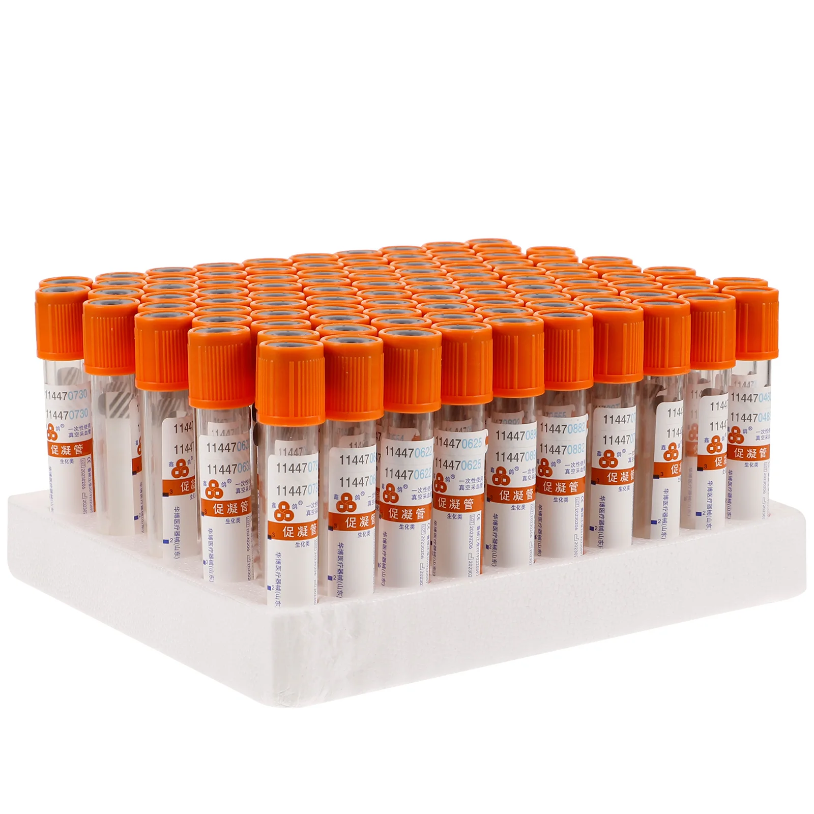 

100 Pcs Procoagulant Tube Test Tubes with Caps Centrifugal Rack Sample Disposable Experiment Packaging Collector Empty