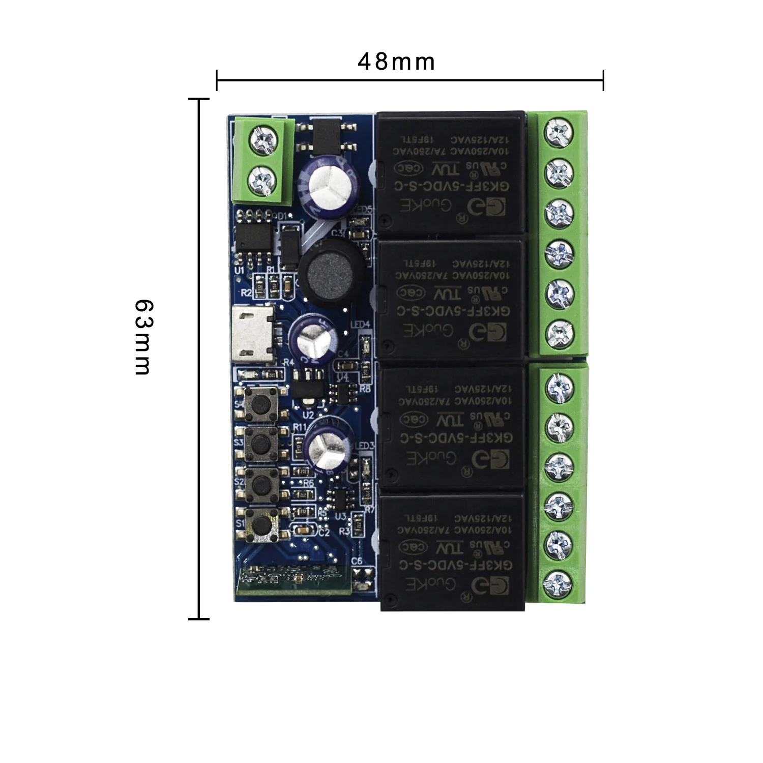 Wejście GERMA USB 5V DC 5 12 24 36 48V eWeLink inteligentny włącznik Wifi bezprzewodowy moduł przekaźnik odbiorczy 4CH pilot do Google Home