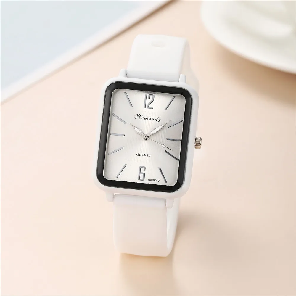 

Fashion Jelly Sports Silicone Watch Women Rectangular Dial Digital Face Quartz Girls' Watch