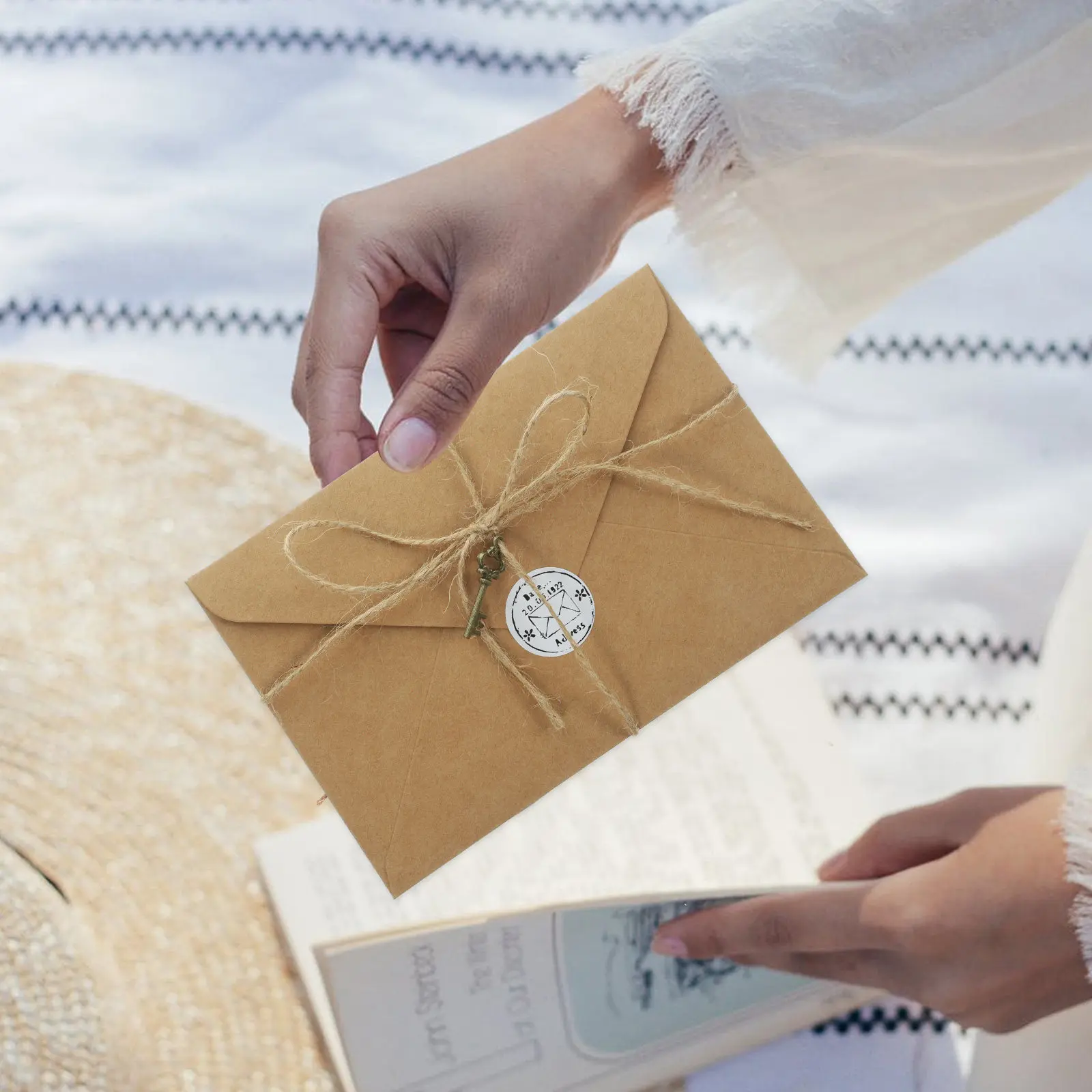 2 ensembles de papiers à lettres rétro pour carnet, papier épais et lisse pour poèmes, messages, notes, kit d'enveloppes A5